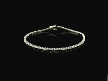 1.84 carat diamond tennis bracelet set in 18K white gold by Emirates Diamonds
