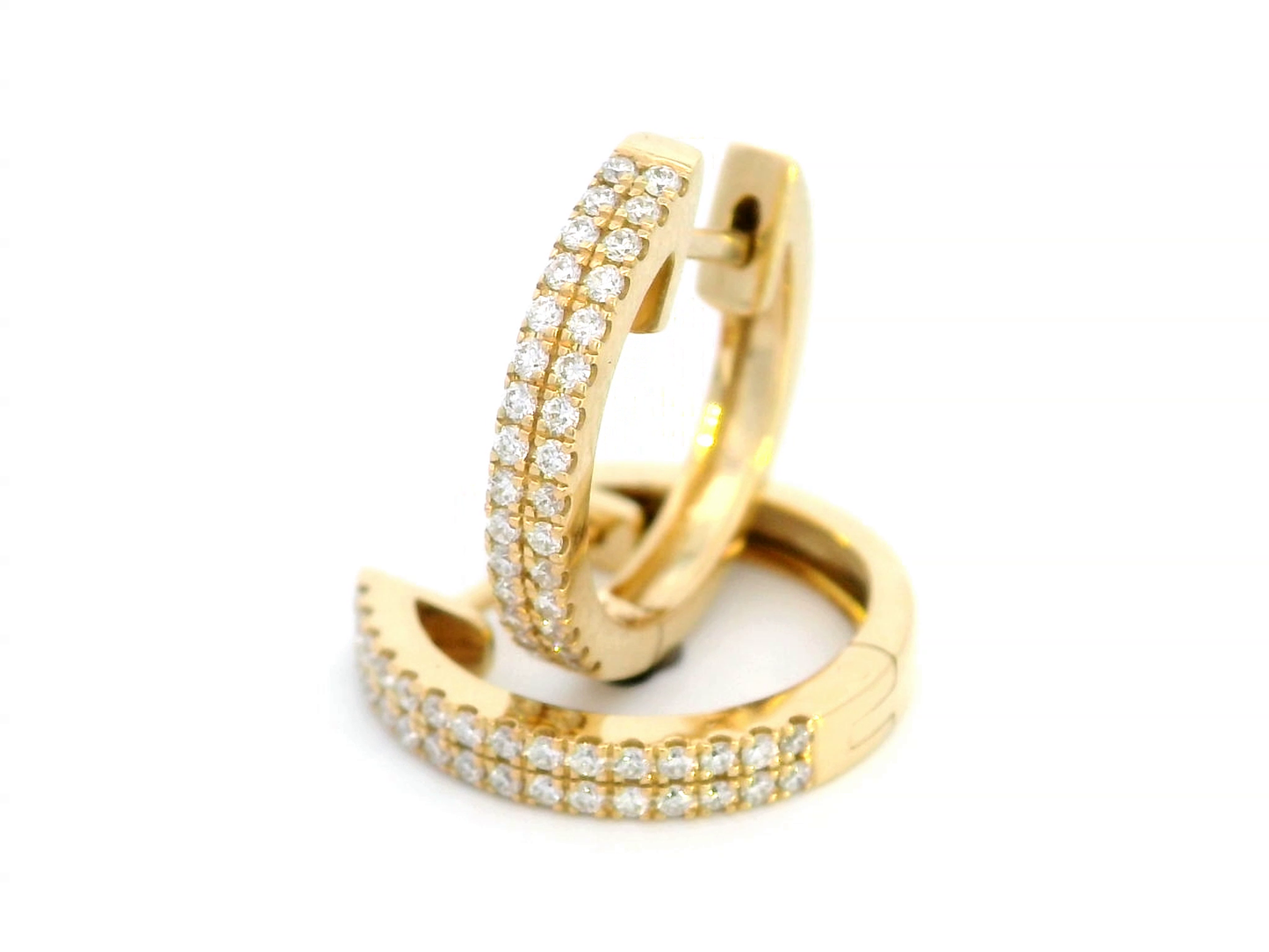 Stunning 18K Gold Diamond Hoop Earrings – 0.22 Carats