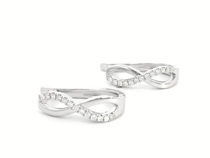 Elegant Infinity Loop Diamond Earrings in 18K Gold