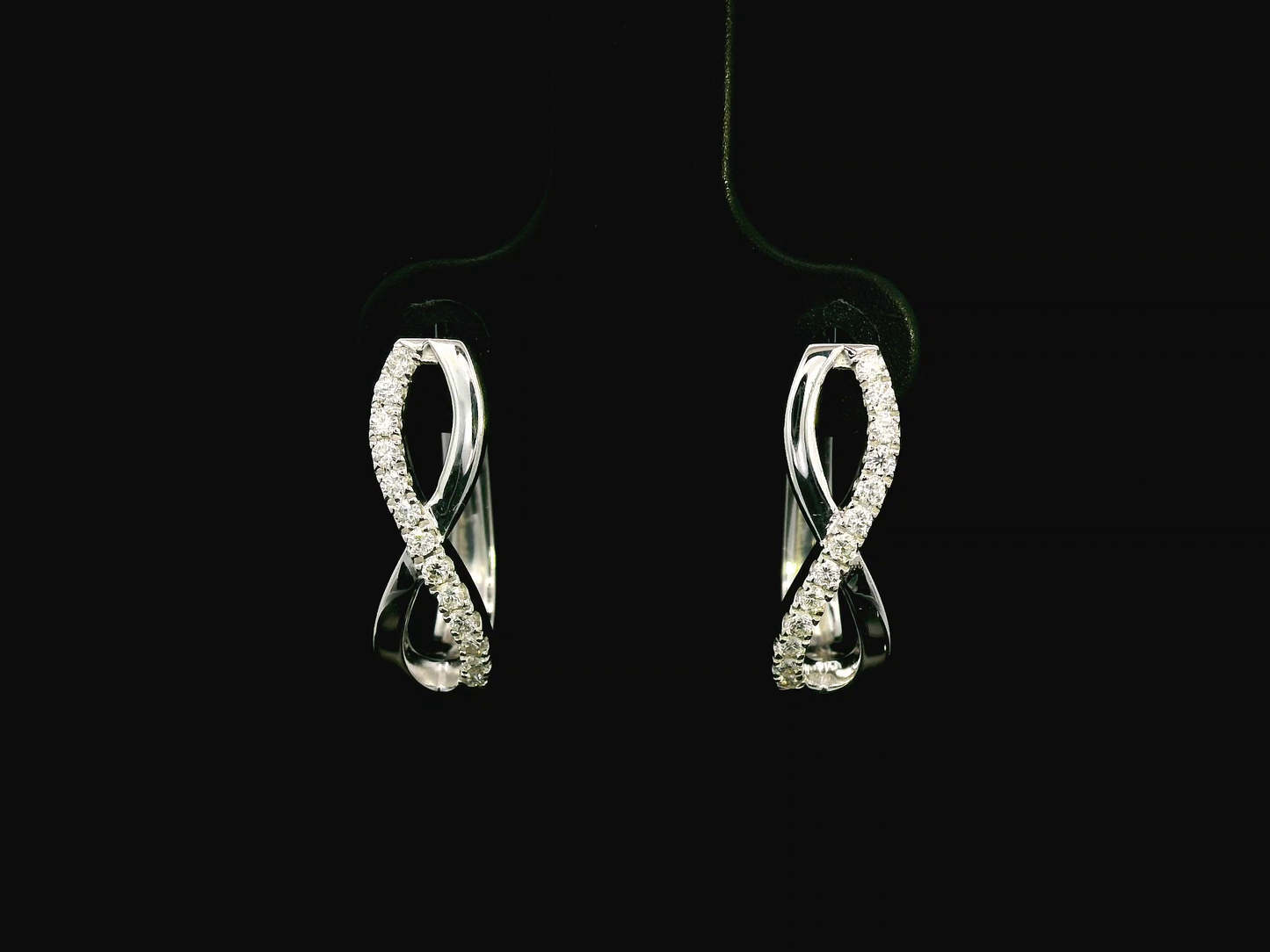 Elegant Infinity Loop Diamond Earrings in 18K Gold