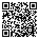 QR code with a blue and white design