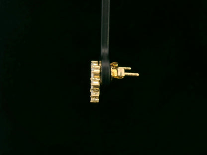 Diamond stud earrings in 18K yellow gold with 0.53 carat total diamond weight by Emirates Diamonds