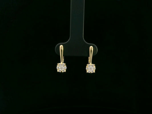 0.38 carat diamond hoop earrings in 18K yellow gold by Emirates Diamonds