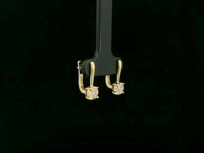 0.38 carat diamond hoop earrings in 18K yellow gold by Emirates Diamonds