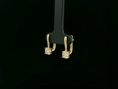 0.38 carat diamond hoop earrings in 18K yellow gold by Emirates Diamonds