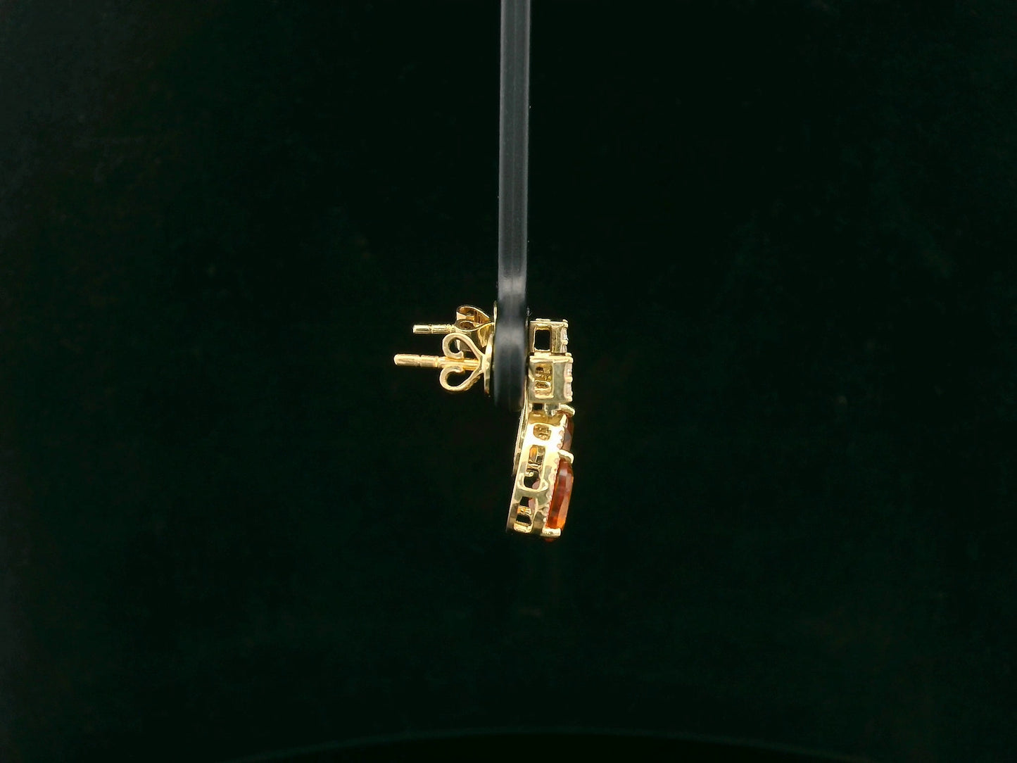 18K yellow gold citrine and diamond drop earrings by Emirates Diamonds