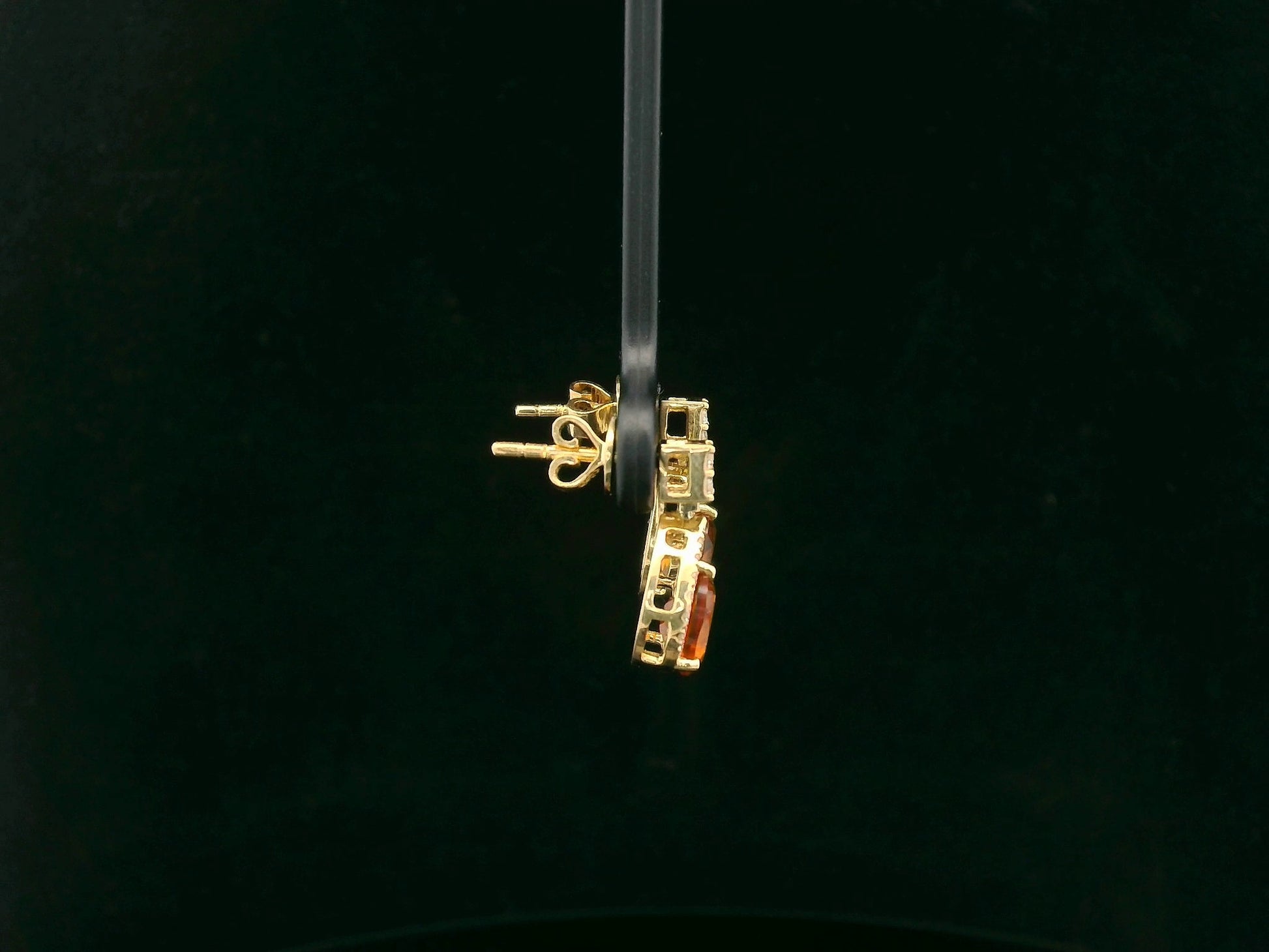 18K yellow gold citrine and diamond drop earrings by Emirates Diamonds