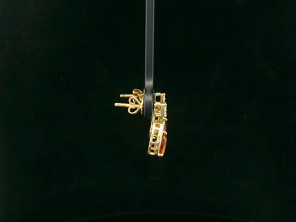 18K yellow gold citrine and diamond drop earrings by Emirates Diamonds