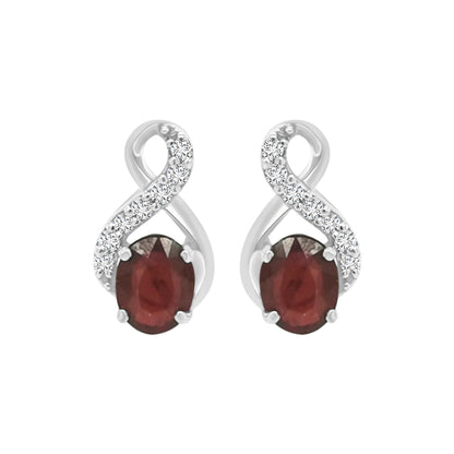 Ruby And Diamond Earrings In 18k White Gold.