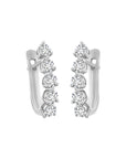 Diamond Clip Earring Crafted In 18K White Gold