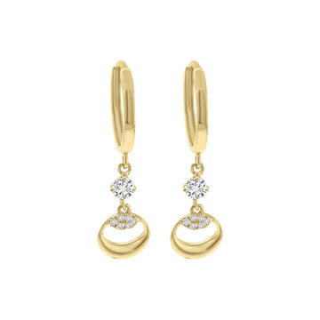 Dangling Earring Crafted In 18K Yellow Gold
