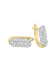 Cluster Diamond Clip Earring Crafted In 18K Yellow Gold