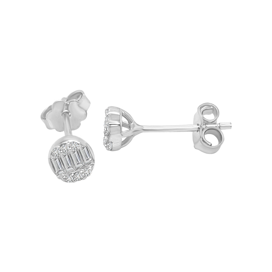 Diamond Studs Crafted In 18k White Gold