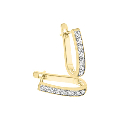 Petite Hoop Earrings In 18k Yellow Gold.