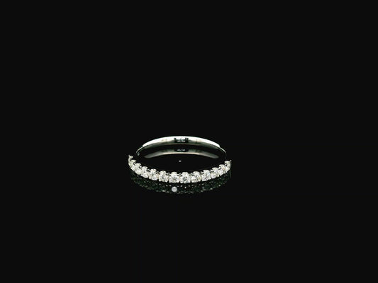 Diamond half eternity ring 0.37 carat in 18K white gold by Emirates Diamonds