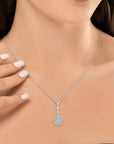 Diamond Necklace In 18k White Gold