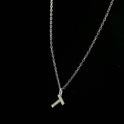 Diamond Initial T Alphabet Pendant In 18k Gold
