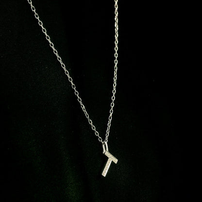 Diamond Initial T Alphabet Pendant In 18k Gold