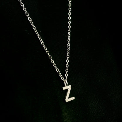 Diamond Initial Z Alphabet Pendant In 18k Gold