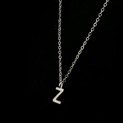 Diamond Initial Z Alphabet Pendant In 18k Gold