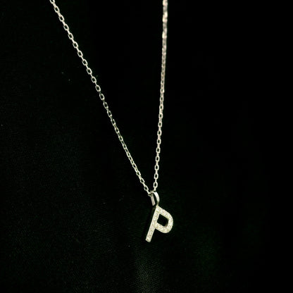 Diamond Initial P Alphabet Pendant In 18k Gold