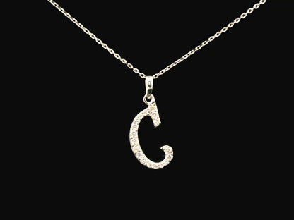 18K gold diamond initial pendant featuring 0.17 carats of brilliant diamonds, personalized letter necklace, luxury monogram jewelry gift.