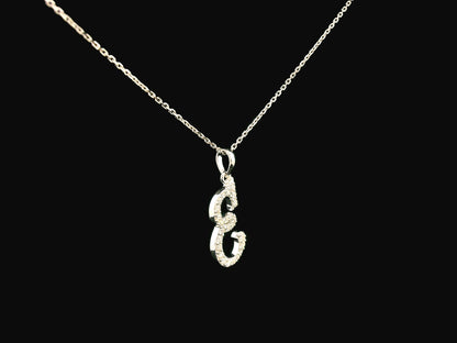 18K gold diamond initial pendant featuring 0.21 carats of brilliant diamonds, personalized letter necklace, luxury monogram jewelry gift.