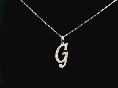 18K gold diamond initial pendant featuring 0.26 carats of brilliant diamonds, personalized letter necklace, luxury monogram jewelry gift.

