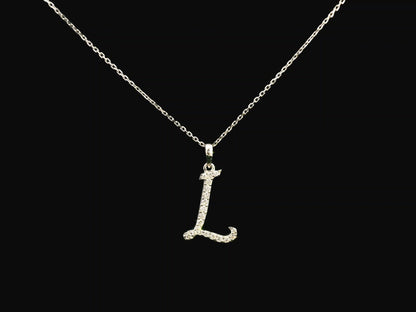 18K gold diamond initial pendant featuring 0.17 carats of brilliant diamonds, personalized letter necklace, luxury monogram jewelry gift.