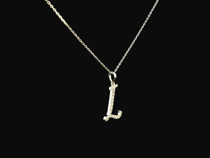 18K gold diamond initial pendant featuring 0.17 carats of brilliant diamonds, personalized letter necklace, luxury monogram jewelry gift.