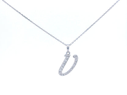 18K gold diamond initial pendant featuring 0.21 carats of brilliant diamonds, personalized letter necklace, luxury monogram jewelry gift.

