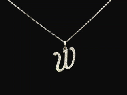 18K gold diamond initial pendant featuring 0.31 carats of brilliant diamonds, personalized letter necklace, luxury monogram jewelry gift.