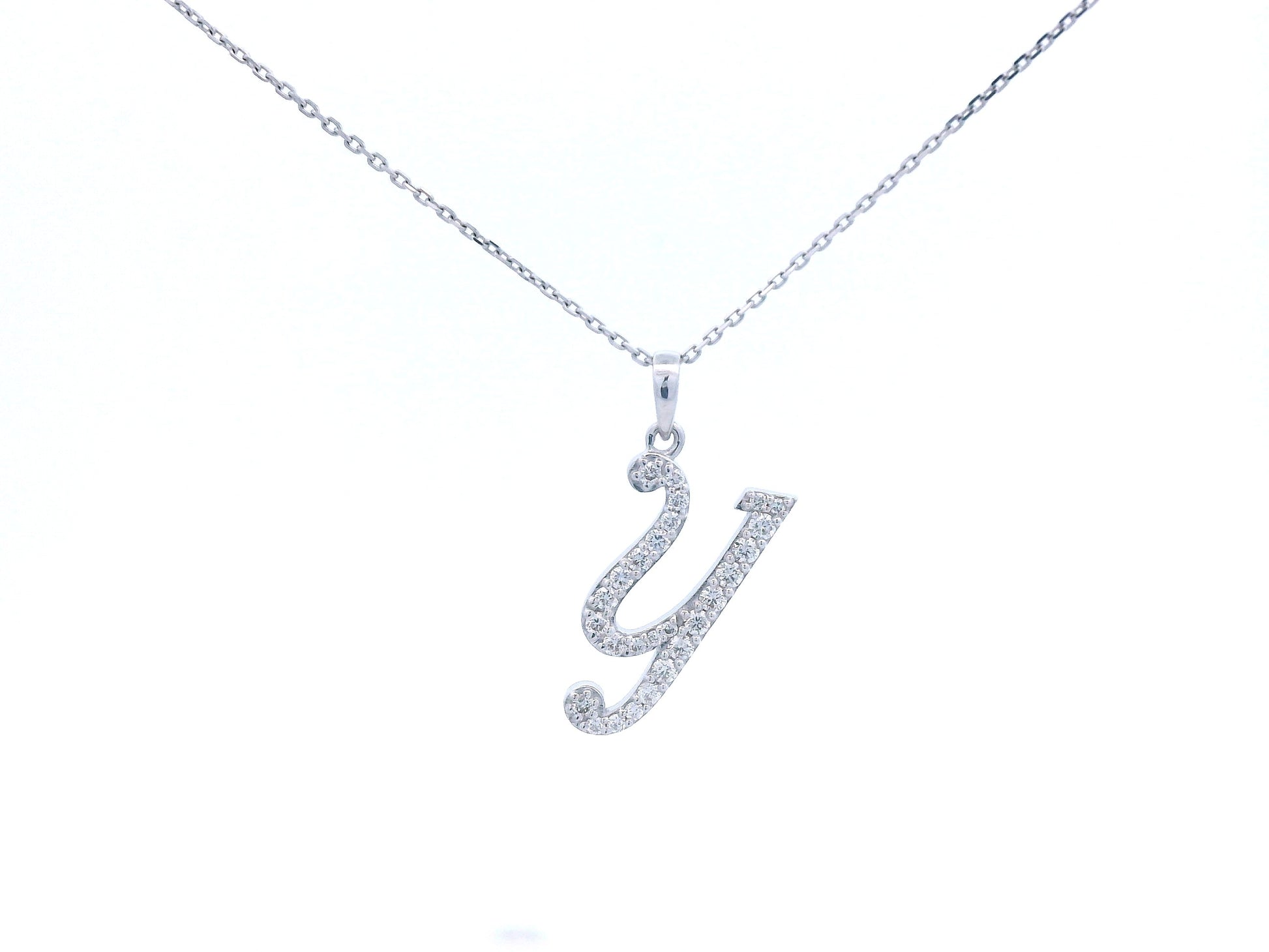 18K gold diamond initial pendant featuring 0.24 carats of brilliant diamonds, personalized letter necklace, luxury monogram jewelry gift.