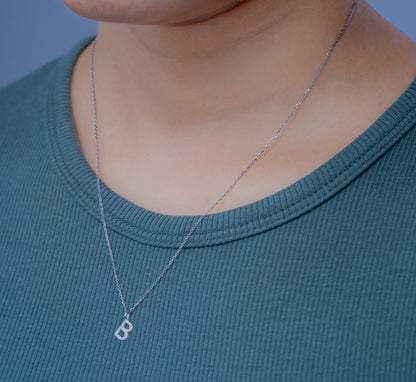 Diamond Initial B Alphabet Pendant In 18k Gold