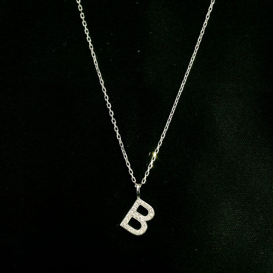 Diamond Initial B Alphabet Pendant In 18k Gold