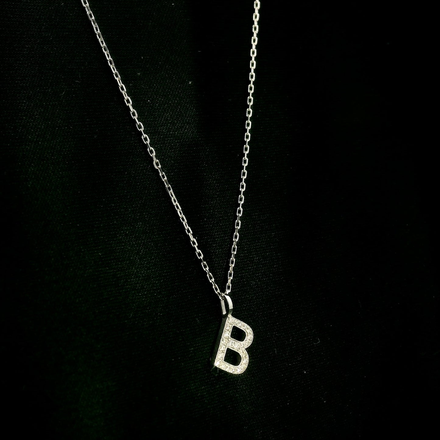 Diamond Initial B Pendant