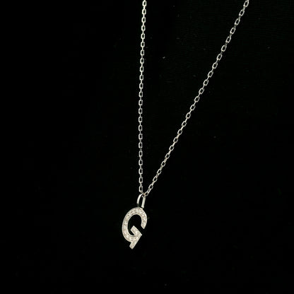 Diamond Initial G Alphabet Pendant In 18k Gold