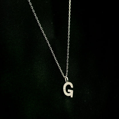 Diamond Initial G Alphabet Pendant In 18k Gold