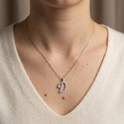 Diamond Initial D Alphabet Pendant In 18k Gold