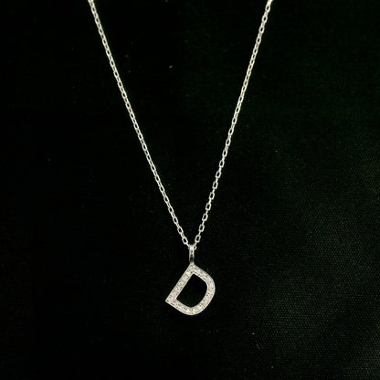 Diamond Initial D Alphabet Pendant In 18k Gold