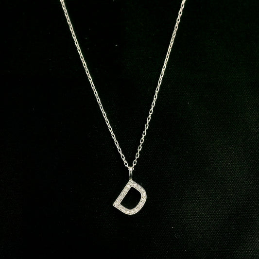 Diamond Initial D Alphabet Pendant In 18k Gold