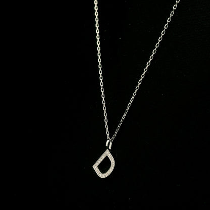 Diamond Initial D Alphabet Pendant In 18k Gold