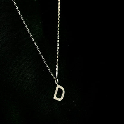 Diamond Initial D Alphabet Pendant In 18k Gold
