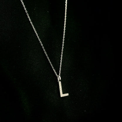 Diamond Initial L Alphabet Pendant In 18k Gold
