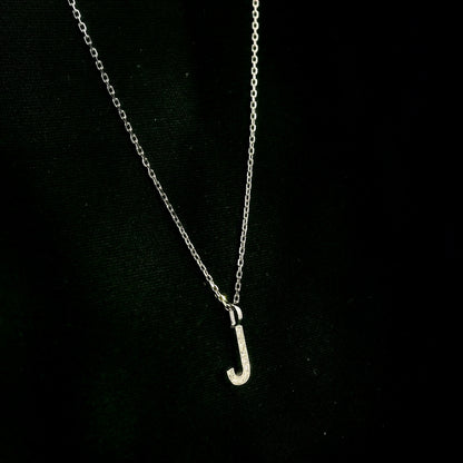 Diamond Initial J Alphabet Pendant In 18k Gold