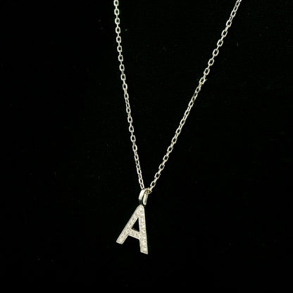 Diamond Initial A Alphabet Pendant In 18k Gold