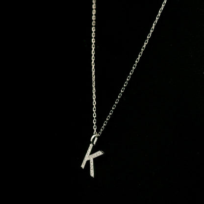Diamond Initial K Alphabet Pendant In 18k Gold
