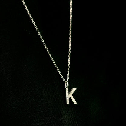 Diamond Initial K Alphabet Pendant In 18k Gold