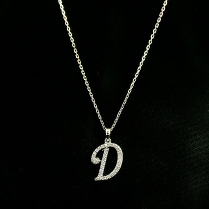 Diamond Initial D Alphabet Pendant In 18k Gold