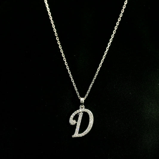 Diamond Initial D Alphabet Pendant In 18k Gold
